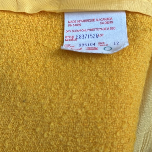 Rena Rowan Yellow Tweed Women’s Jacket - Yellow Suit Jacket - Ladies Workwear - Picture 7 of 7